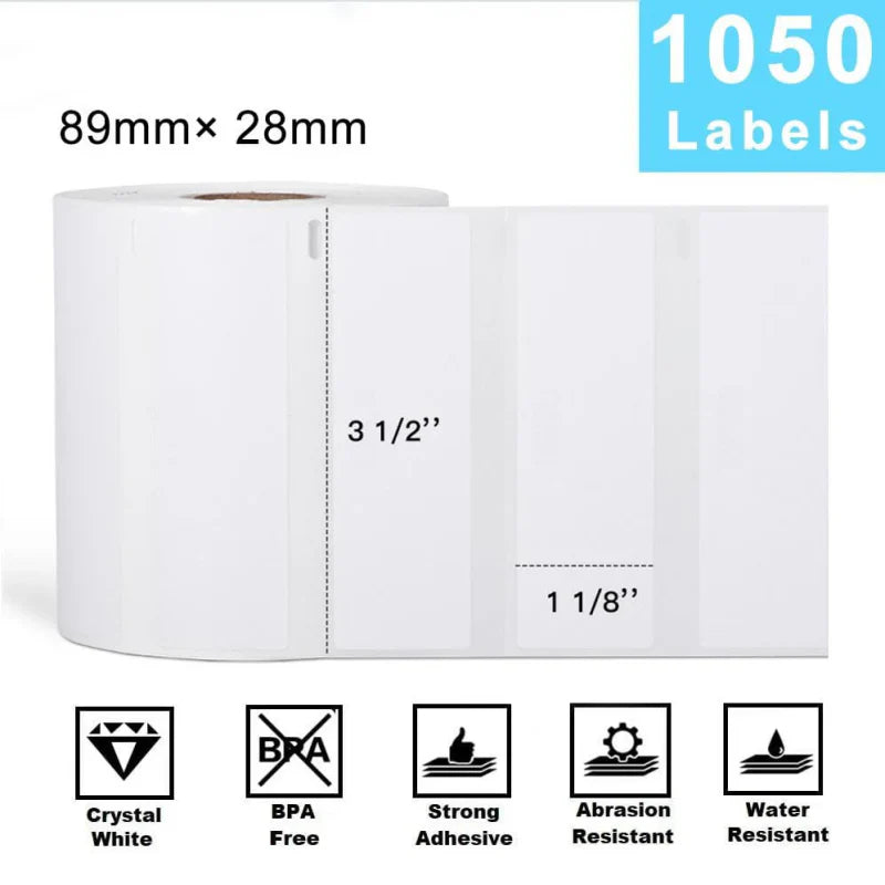 Phomemo 3 1/2“x1 1/8” Thermal Direct Shipping Barcode Label (1050 Labels)