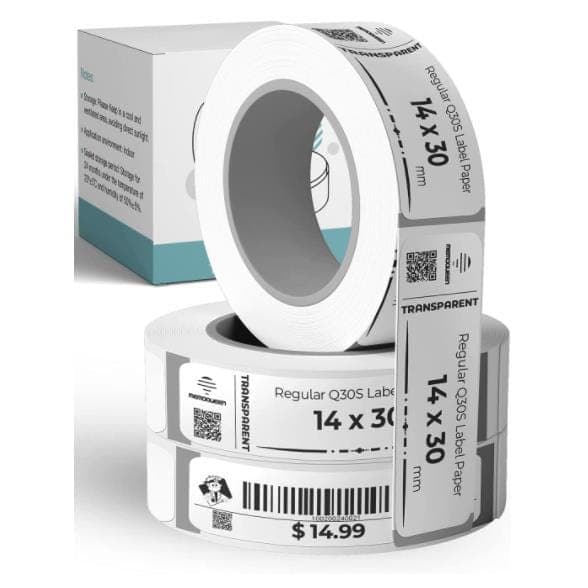 14 X 30mm White Label for Q30S/ Q30 - 3 Rolls - Phomemo