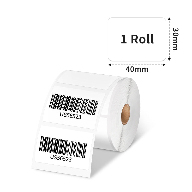 Phomemo 40x30mm Square White Thermal Label for M110/M200/M120/M220/M221-1 Roll