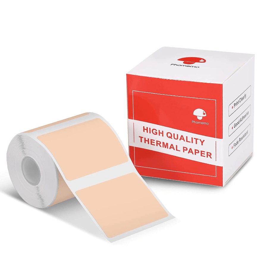 40 x 30mm Square Colored Label for M110/ M120/ M200/ M220/M221 - 1 Roll - Phomemo