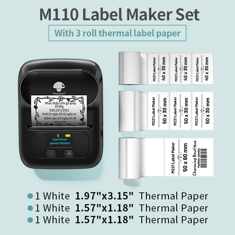 【NEW】Phomemo M110 Bluetooth Label Maker Gift Set