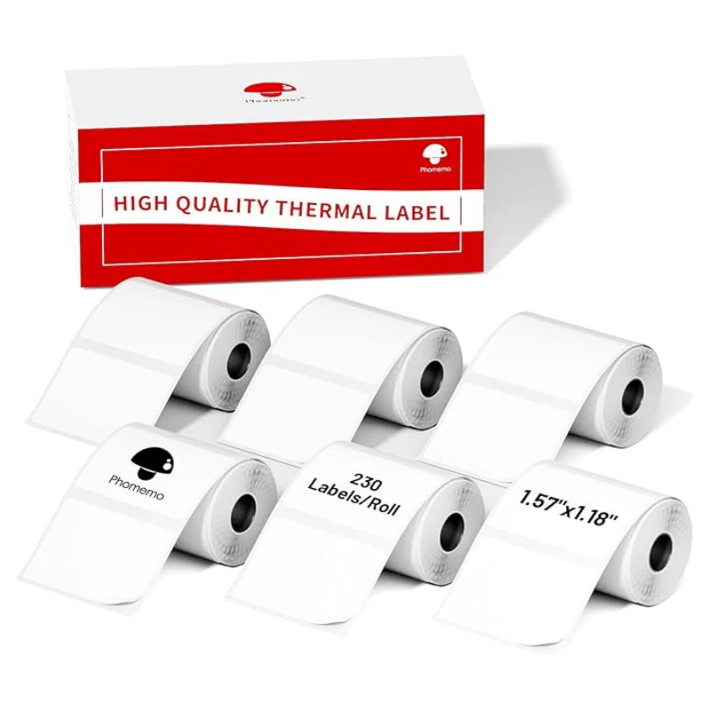 Phomemo 40mmx30mm Square Thermal Label for M110/ M220/ M221/ M120/ M200-6 Roll