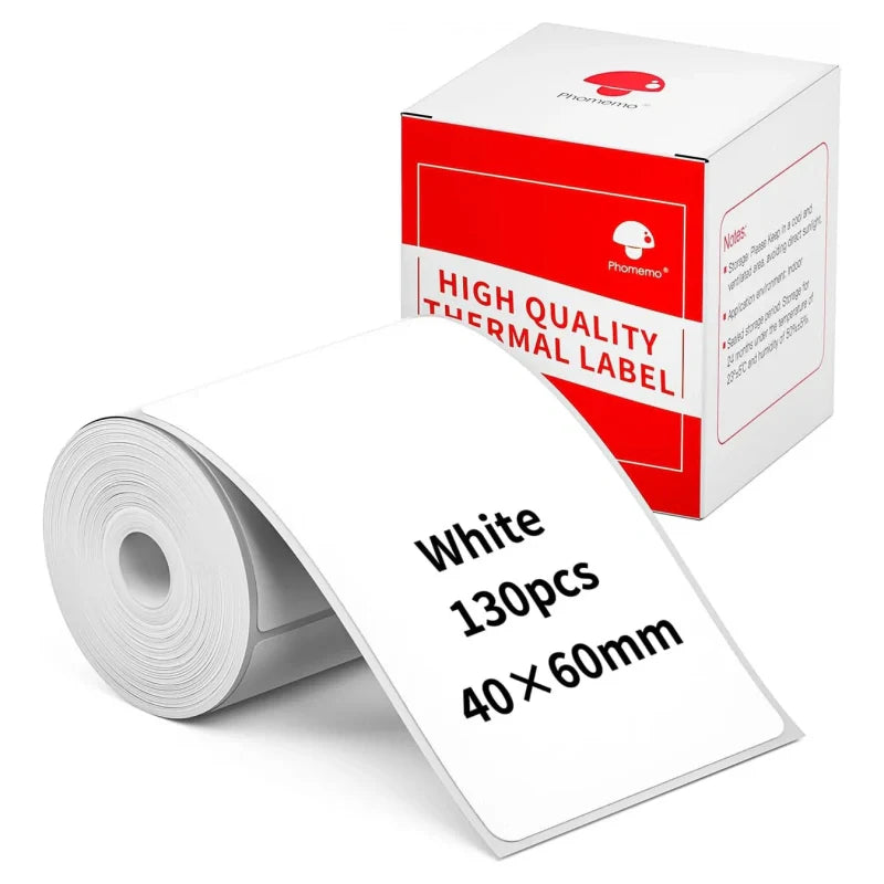 40 X 60mm Square White Lable For M110/M120/M200/M220/M221-1 Roll-Phomemo