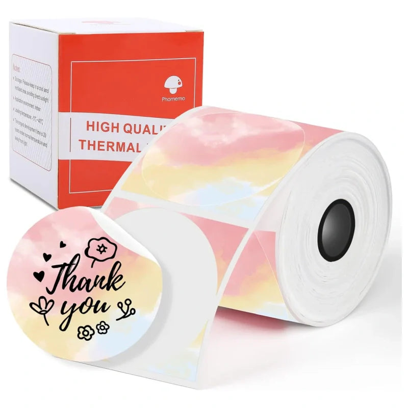 Phomemo 50X50mm Circle Thermal Gradient Color Label for M110/M221/M220/M120/M200-1Roll