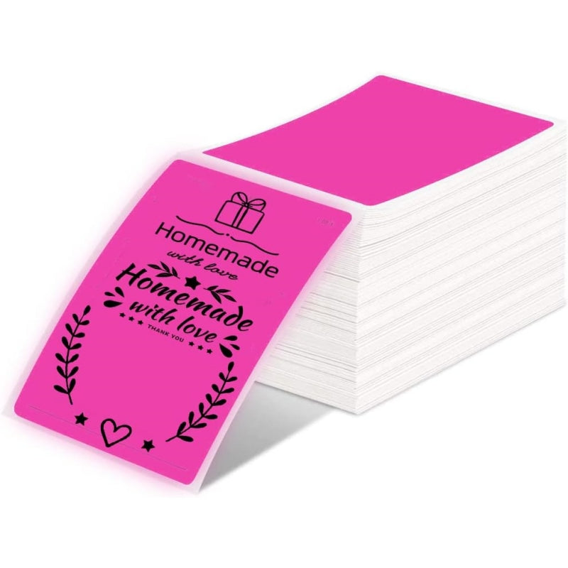 Phomemo 4"x 6" Fanfold Direct Thermal Shipping Label (500 Labels) | Rose Red