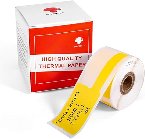 Phomemo M110 Portable Label Printer Cable Label Self-Adhesive - Yellow