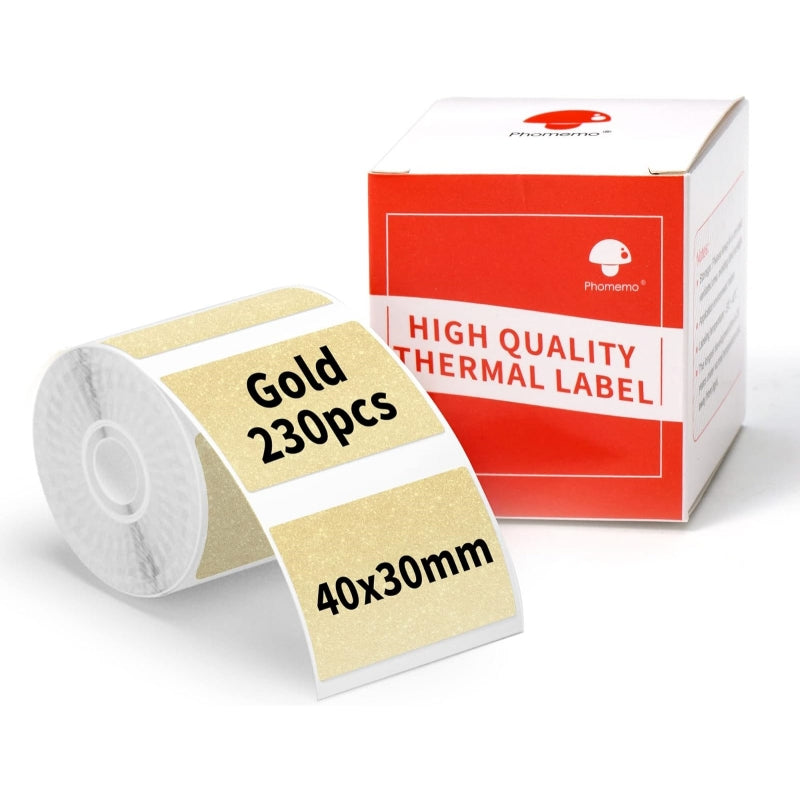 40 X 30mm Golden Square Lable For M110/M120/M200/M220/M221-1 Roll-Phomemo