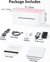 Phomemo 241BT lmprimante Etiquette Thermique Bluetooth 4x6, DHL Imprimante Etiquette Autocollante Bluetooth avec Vitesse d'impression 150mm/s -Via USB Bluetooth, pour DHL, UPS, Amazon, Ebay, Shopify