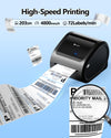 Phomemo D520BT Bluetooth Thermal Printer - DHL Label Printer for Labels 4 x 6, Label Printer for Barcode Shipping Labels Compatible with Ebay,Amazon,Etsy,Shopify, UPS,FedEx etc, Black