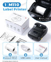 Phomemo M110 Label Maker, Upgraded Thermal Label Printer for Phone and Windows/Mac, 2 Inch Portable Label Maker Machine for Clothing, Jewellery, Retail, Address, Barcode, With 100 Labels