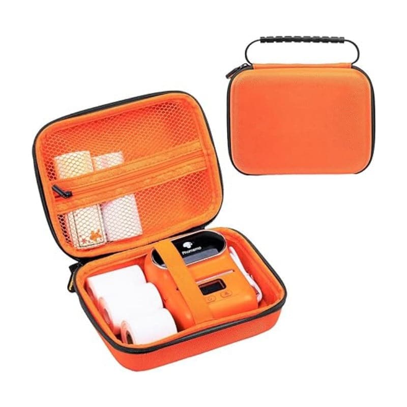 New Color Orange Hard Shell Machine Storage Bag - Phomemo