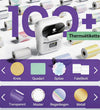 Phomemo M110 Etikettendrucker Selbstklebend Bluetooth mit 3 Etikettenrollen Barcode Etikettendrucker für Einzelhandel, Schule, Heim, Büro und kleine Unternehmen, Label Printer für Telefonen & PC, Weiß,Standard Printer