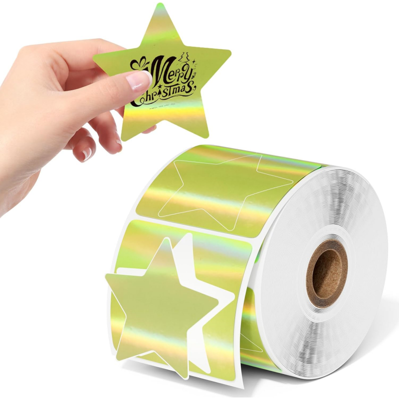 Phomemo 3“ Golden Star Reflective Thermal Labels for Shipping Label Printer