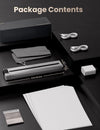Phomemo Q302 Stampante Termica per Cellulare A4, Stampante Mobile per Viaggio, Connessione tramite WiFi, Bluetooth e USB, Supporta Carta Termica A4 (210 x 297 mm), B5, A5, Piccola Stampante WLAN Compatta, 300