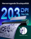 Phomemo M08F Tattoo Drucker mit 150pcs Transferpapier Thermodrucker Tattoo | Tattoo Stencil Drucker für die Formate A4, A5 und eine Breite von 80 mm, Kompatibel mit Smartphone & PC, Schwarz Grün,Standard Printer