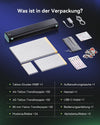 Phomemo M08F Tattoo Drucker mit 150pcs Transferpapier Thermodrucker Tattoo | Tattoo Stencil Drucker für die Formate A4, A5 und eine Breite von 80 mm, Kompatibel mit Smartphone & PC, Schwarz Grün,Standard Printer