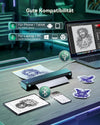 Phomemo M08F Tattoo Drucker mit 150pcs Transferpapier Thermodrucker Tattoo | Tattoo Stencil Drucker für die Formate A4, A5 und eine Breite von 80 mm, Kompatibel mit Smartphone & PC, Schwarz Grün,Standard Printer