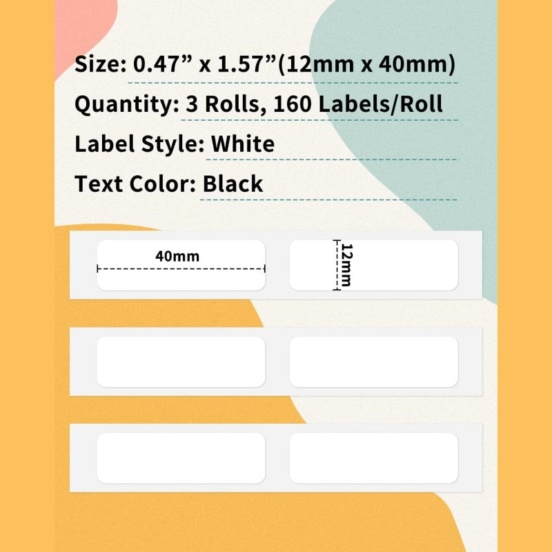 Phomemo 14 X 60mm White Label for D30 / Q30 / Q30S