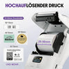 Phomemo M110 Etikettendrucker Selbstklebend Bluetooth mit 3 Etikettenrollen Barcode Etikettendrucker für Einzelhandel, Schule, Heim, Büro und kleine Unternehmen, Label Printer für Telefonen & PC, Weiß,Standard Printer