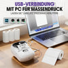 Phomemo M110 Etikettendrucker Selbstklebend Bluetooth mit 3 Etikettenrollen Barcode Etikettendrucker für Einzelhandel, Schule, Heim, Büro und kleine Unternehmen, Label Printer für Telefonen & PC, Weiß,Standard Printer
