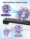 Phomemo TP81 (Aggiornata) Stampante Wireless per Stencil per Tatuaggi, Stampante Termica per Tatuaggi con 10 fogli di Carta da Trasferimento, Stampante per Tatuaggi per Artisti e Principianti, Compatibile con Tablet, Smartphone e PC
