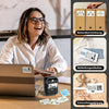 Phomemo M110 Etikettendrucker, Bluetooth Beschriftungsgerät Selbstklebend Aufkleber Drucker für 5000+ Vorlagen.für Küche, Zuhause & Schule, Label Drucker Kompatibel mit Telefonen und PC-System,Standarddrucker
