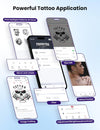Phomemo TP81 (Aggiornata) Stampante Wireless per Stencil per Tatuaggi, Stampante Termica per Tatuaggi con 10 fogli di Carta da Trasferimento, Stampante per Tatuaggi per Artisti e Principianti, Compatibile con Tablet, Smartphone e PC