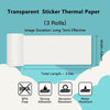 53mm Transparent Sticker Thermal Paper For M02 Series/ M03/ M03AS/ M04S/ M04ASح3 Rolls - Phomemo