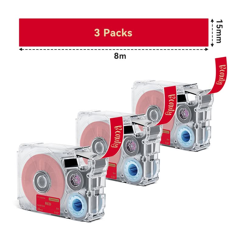 Phomemo 15mmx8m Red Continuous Label Tapes for P15