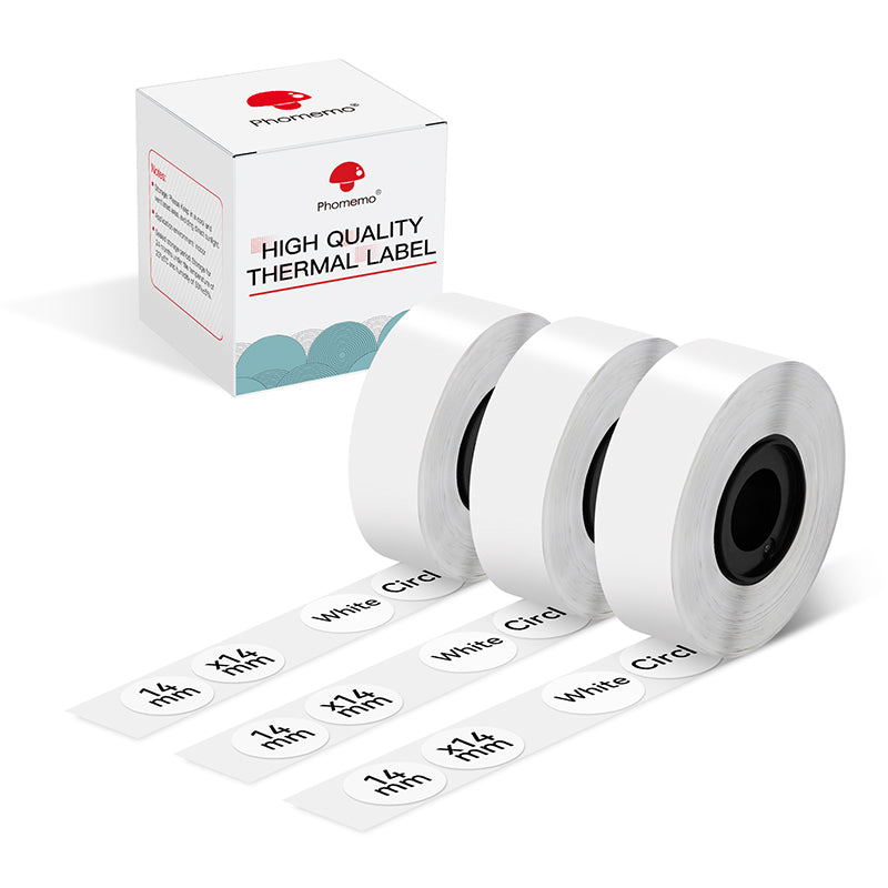 Phomemo 14mmx28mm White Round Label for D30