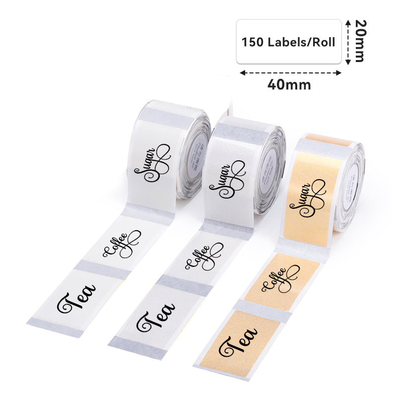 Phomemo 20x40mm Thermal Adhesive Label Paper for D50-Label DImensions