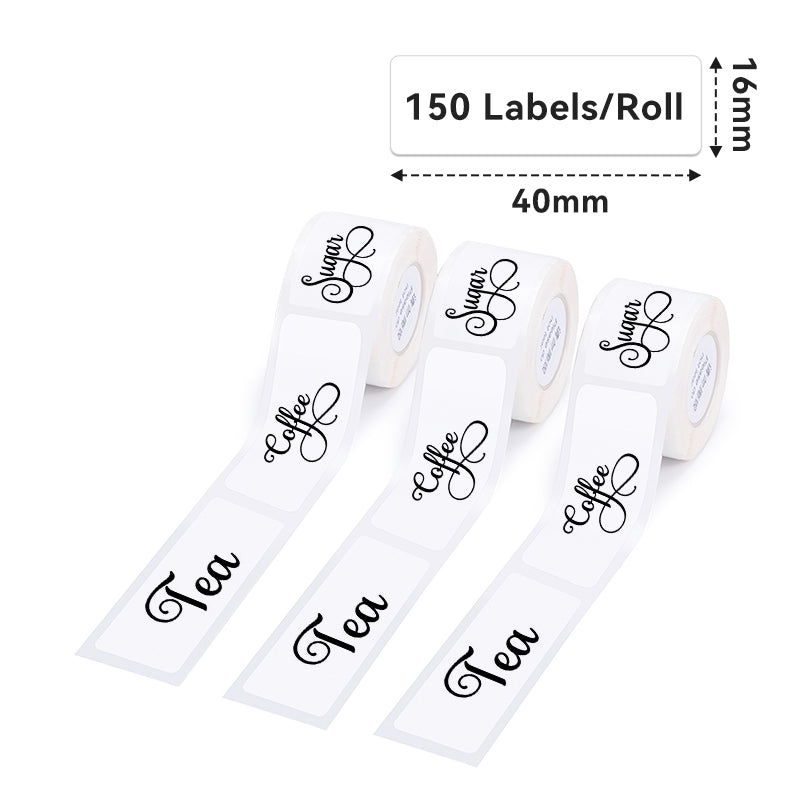 Phomemo 16x40mm White Adhesive Thermal Label for D50-Label Dimensions