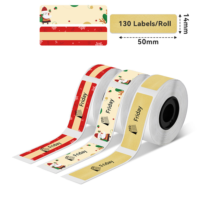 Phomemo D30/D35/Q30/Q30S Label Maker Tape ??Christmas Pattern??-Label Dimensions