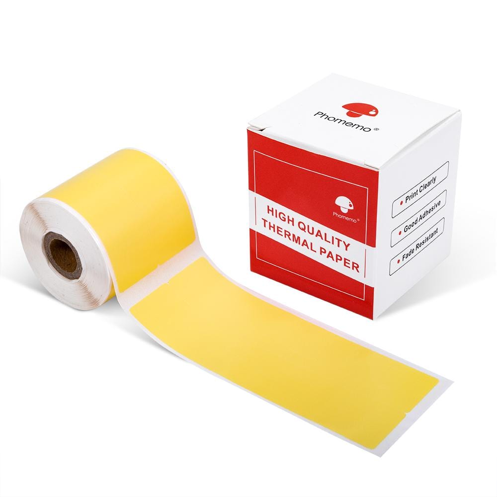 20 X 100mm Square Folder Yellow For M110/M120/M200/M220/M221 - 1 Roll - Phomemo