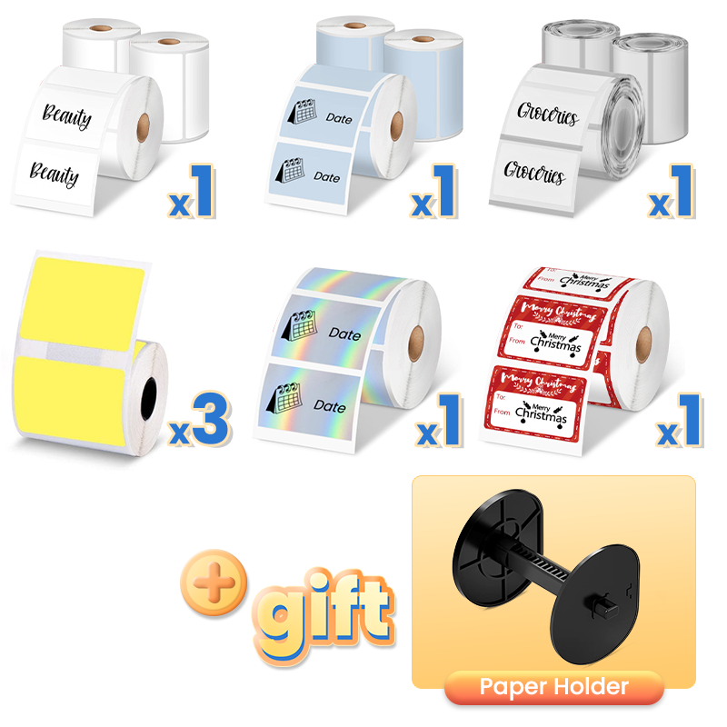 [🛒Black Friday-14 Rolls] Phomemo 40x30mm 6 Colors Thermal Labels for M110/M120/M200/M220/M221