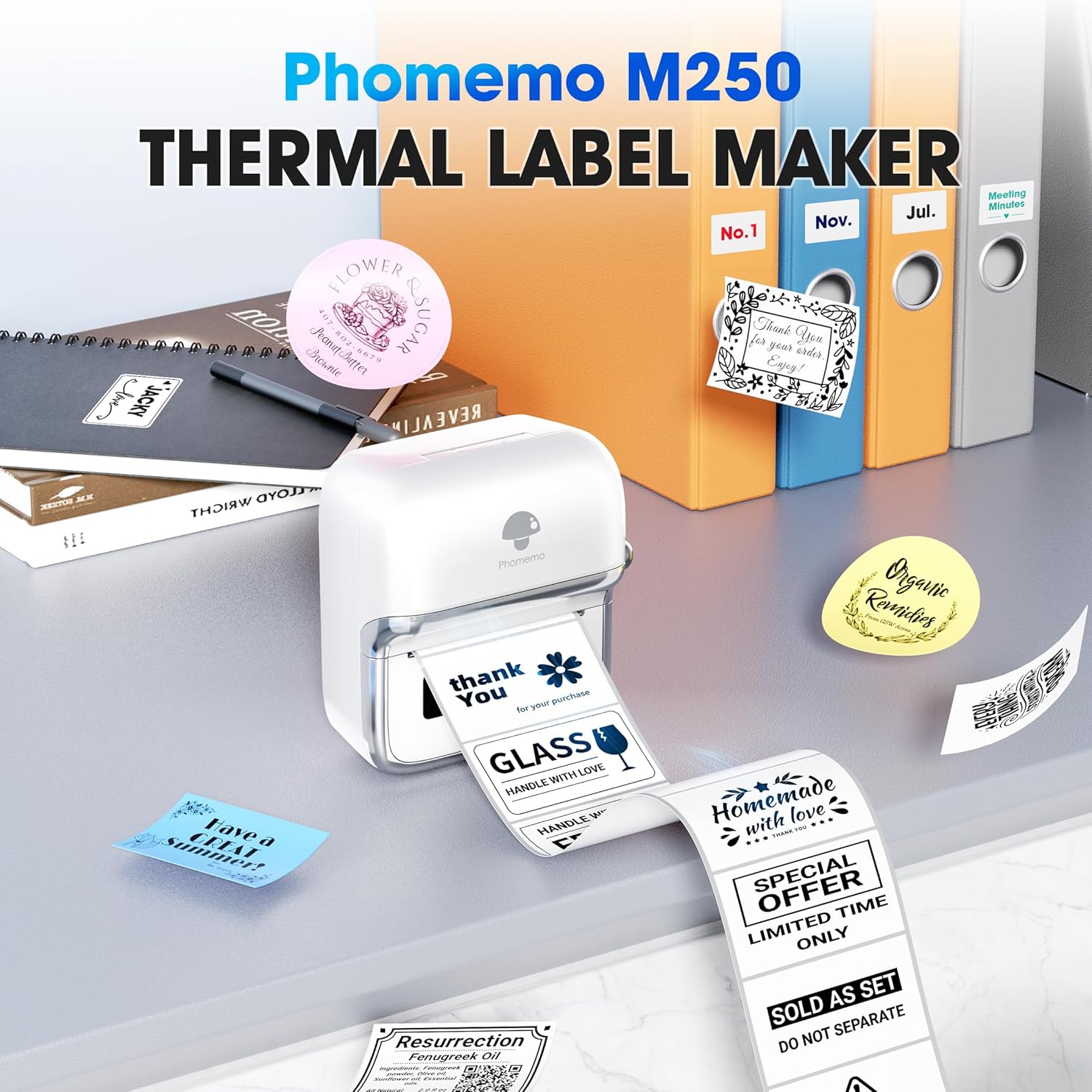 Phomemo M250 Bluetooth Portable Thermal Business Label Maker