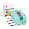 Phomemo 4Pack White on Green&Red&Blue&Yellow Label Maker Tape for P3200
