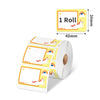Phomemo square name thermal label measures 40x30mm.