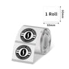 Phomemo round transparent thermal label measures 50x50mm.