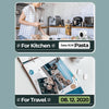 The Phomemo Green thermal labels are good to print labels for kitchen and travel use.