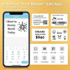 Phomemo M120 Portable Handheld Label Maker using print master app for editing labels