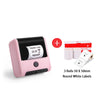 Phomemo M200 Commercial Portable label maker pink with round white labels