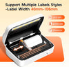 Phomemo M421 Bluetooth label printer, supports 40mm-106mm labels, 203 DPI, 2200mAh battery, 22mm/s speed.
