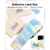 Phomemo 2¡± Silver Thermal Holographic Sticker for Shipping Label Printer reflective label size