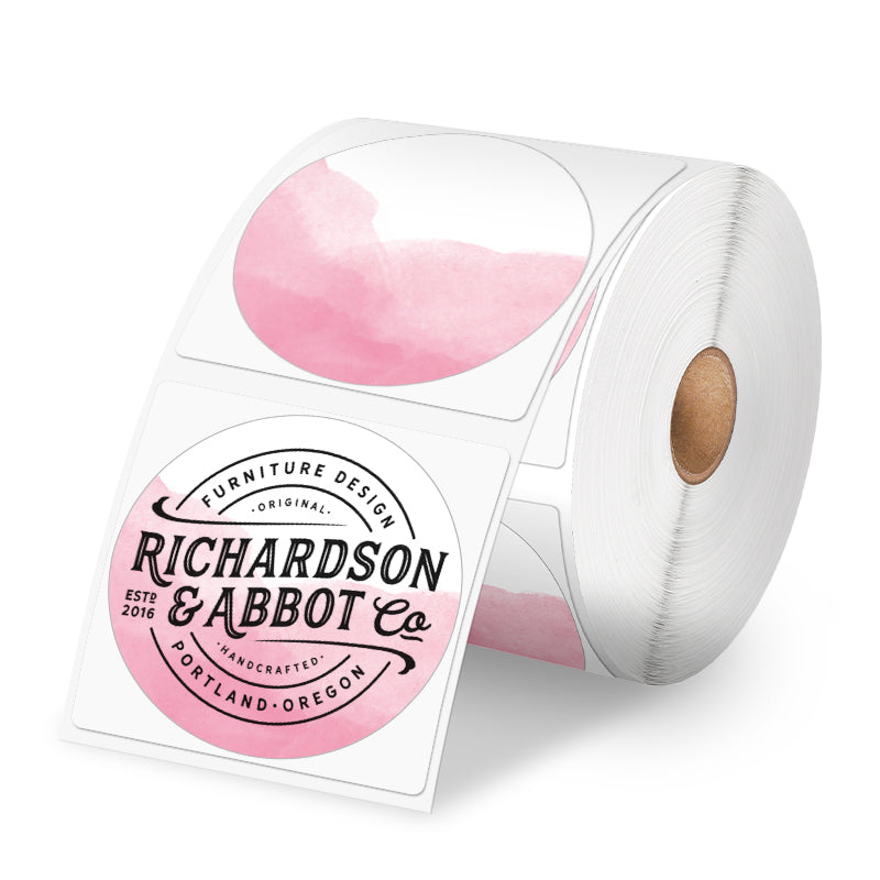 Phomemo 2¡± Pink Round Thermal Label Sticker for Shipping Label Printer 