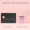 Phomemo 2¡° Round Thermal Label For Shipping Label Printer (750 Labels/Roll) specific size comparison 