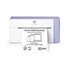A Purple Phomemo PM344-WF WiFi Shipping Label Printer is printing clear shipping labels