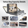 Phomemo tattoo bag large capacity detail, holds 13-inch tablet, inks & tattoo supplies, premium materials & elastic loops