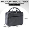 Phomemo multifunctional tattoo kit bag dimensions, 12.5"x9.5"x5.5" grey portable carrying case for tattoo artists