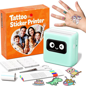 Phomemo TK20 Bluetooth-printer voor tijdelijke tatoeages, inclusief 40 vellen tattoopapier en 4 pennen